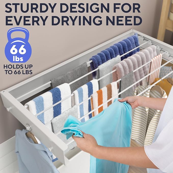 Foldable Wall Mounted Drying Rack 40 inch - Image 6