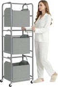 150L 3-Tier Vertical Laundry Hamper Sorter by Unknown