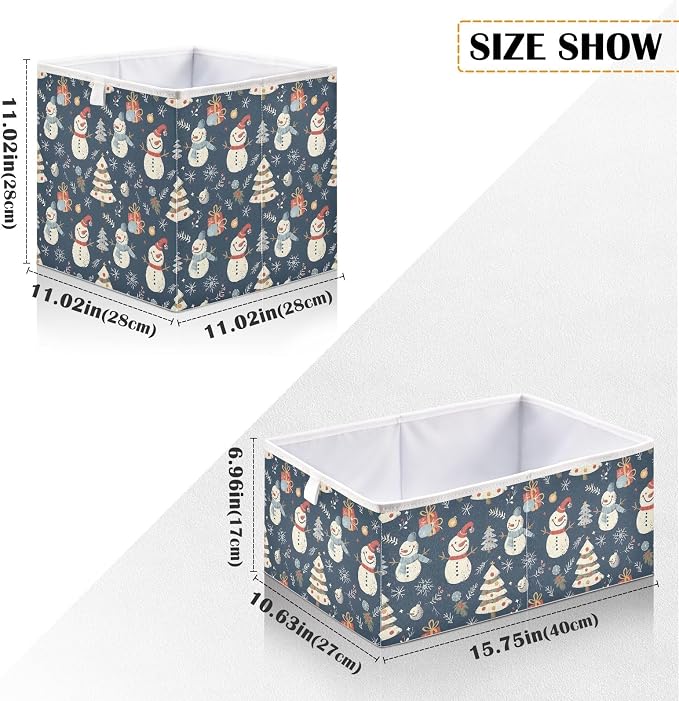 senya Large Storage Bins Snowflakes Christmas Trees Collapsible Foldable - Image 3