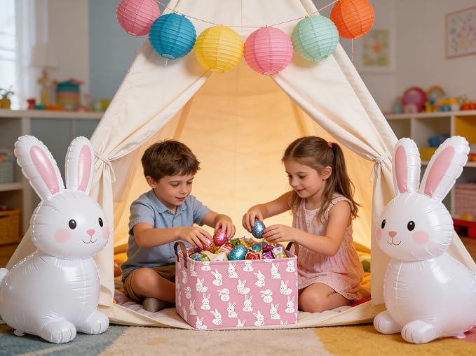 Rectangular Cute Easter basket, Easter basket empty, Storage Basket - Image 3
