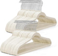 HOUSE DAY Ivory Velvet Hangers 50 Pack by HOUSEDAY