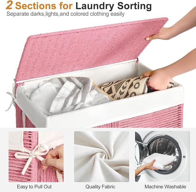 WOWLIVE Double Laundry Hamper - Image 6