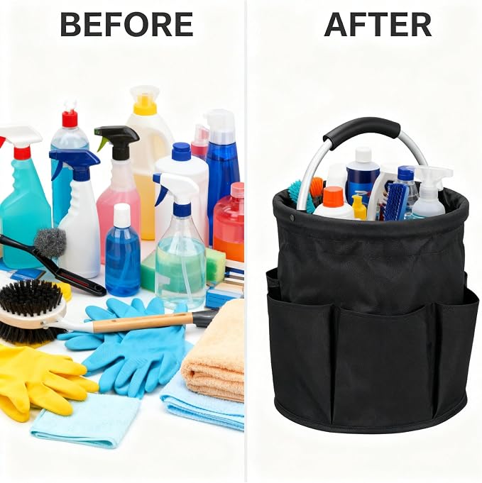 17L Foldable Cleaning Caddy - Image 4