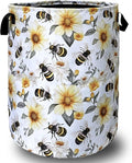 Cute Bees Laundry Basket Foldable by SELIONLIKN