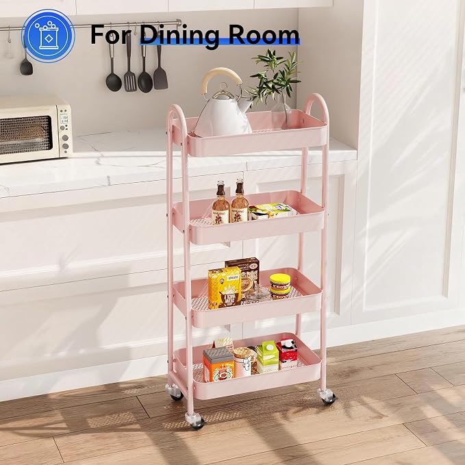 NEWBULIG 4-Shelf Rolling Utility Cart - Image 6