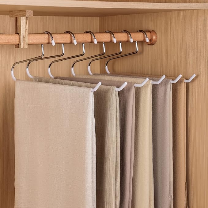 VASLIM 8 Pack Blanket Hangers Heavy Duty Black Vinyl Coated Nonslip by VASLIM