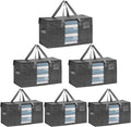 VENO 6 Pack Moving Bags, Comforter and Blanket Storage Bags by Veno