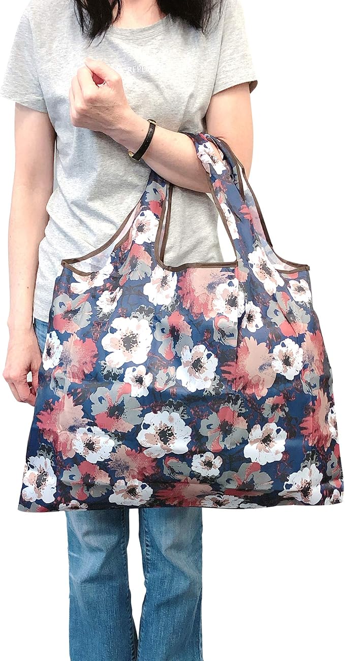 allydrew Large Foldable Tote Nylon Reusable Grocery Bag - Image 6