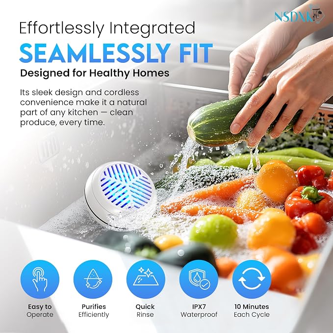 Fruit and Vegetable Washing Machine, Fruit Vegetable Cleaner Device, Portable - Image 4