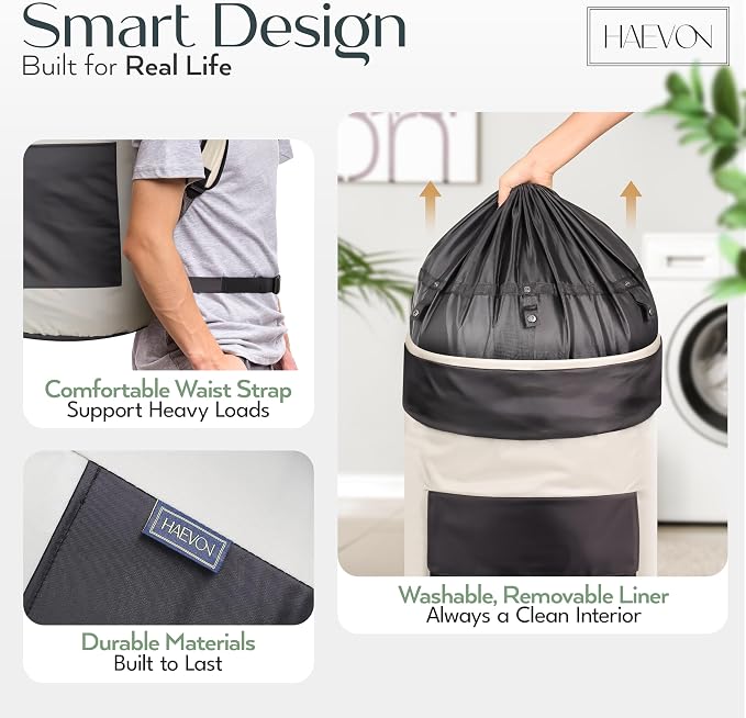 Haevon Laundry Backpack - 131L Heavy Duty Laundry Bag - Image 2