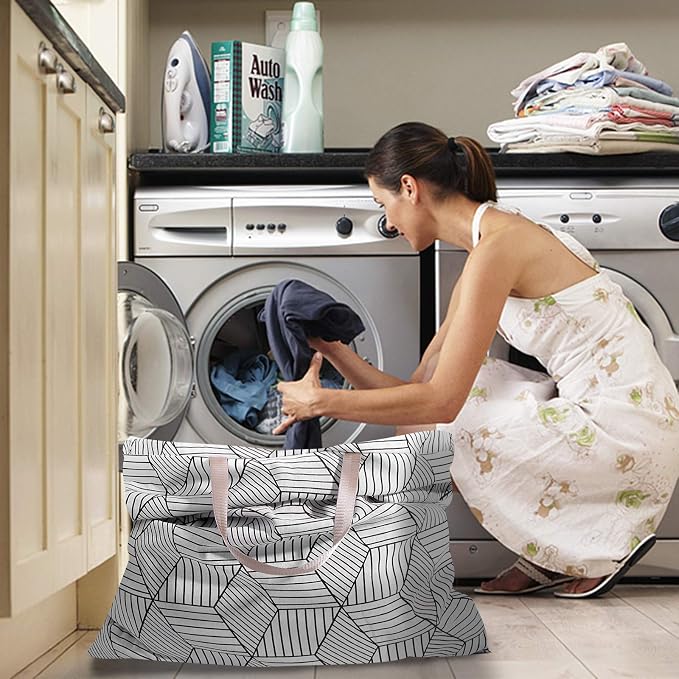 Extra Large Laundry Bag with Drawstring and Handle, Heavy Duty Travel Dirty - Image 6