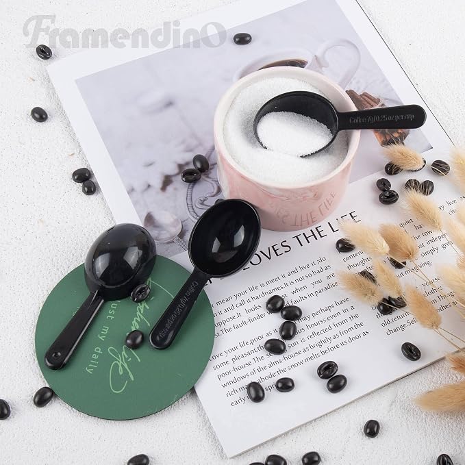 Framendino, 12 Pack Plastic Coffee Measuring Spoons Short Handle Scoops - Image 6