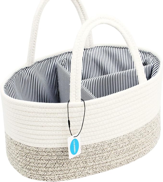 Casaphoria Caddy Organize Woven Hamper Cotton Rope Basket Caddy - Image 2