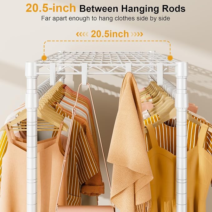 P7 Rolling Clothes Rack, Clothing Racks - Image 4