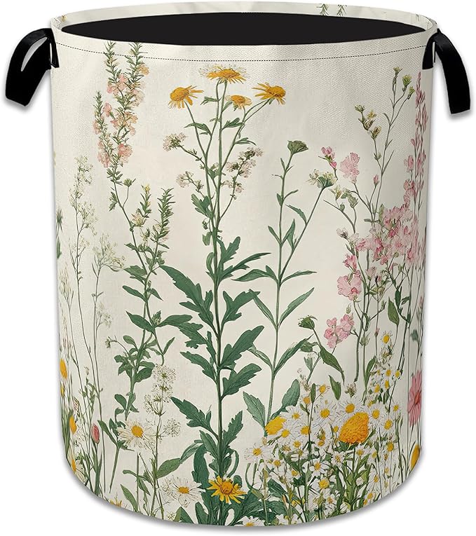 Wildflowers Laundry Hamper by Unknown