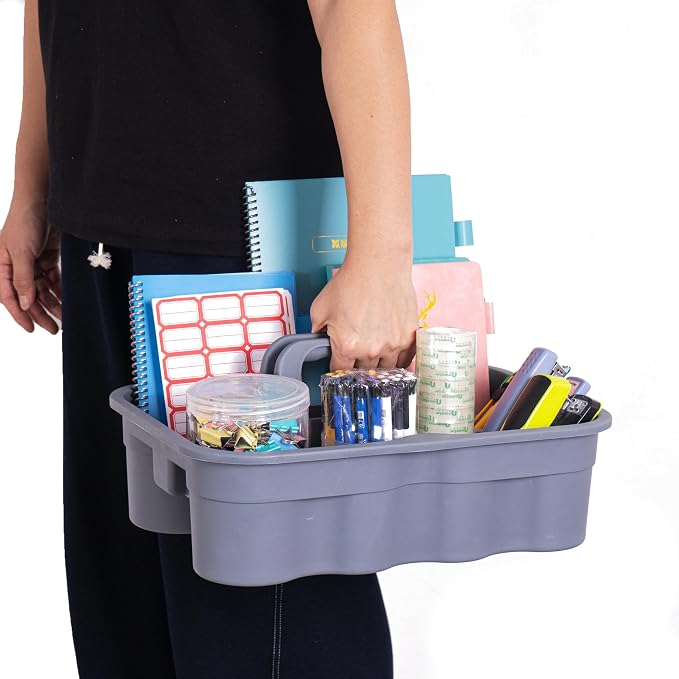 Matthew 5 Pack Large Plastic Tote Tool & Deluxe Supply Cleaning Caddy - Image 5