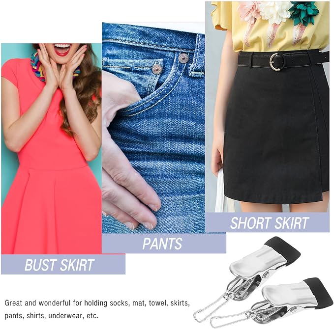 BESPORTBLE 20pcs Windproof Stainless Steel Clothespins - Image 8