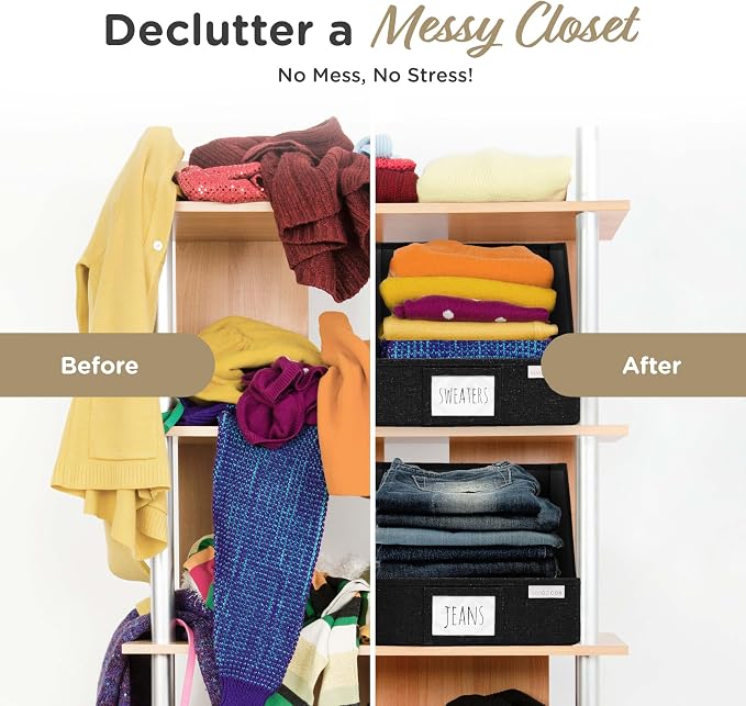 Trapezoid Closet Bins for Shelves – 12x12x10 Fabric Storage Baskets, - Image 6