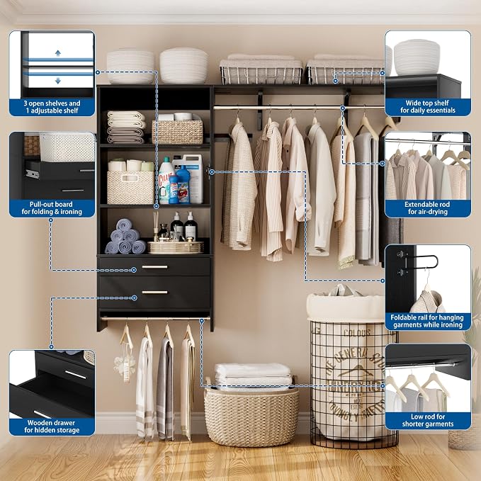 Wood Laundry Room Organizer System - Image 5