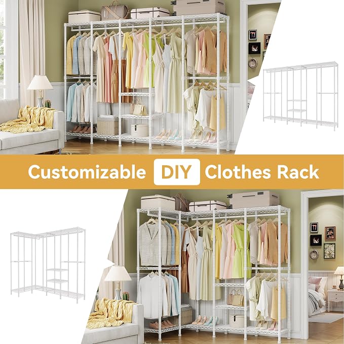 H5 Extra Large Heavy Duty Clothes Rack, Wire Garment Rack, Freestanding - Image 3