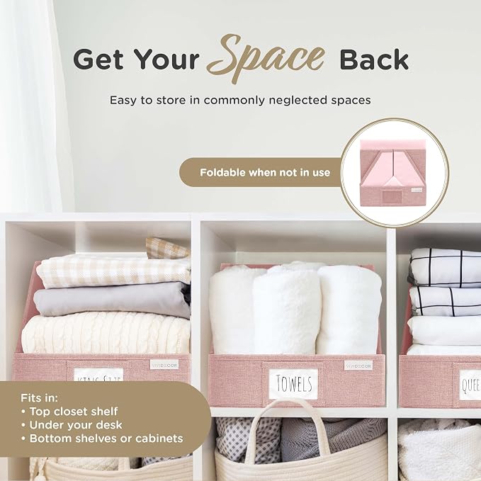 Closet Bins for Organization – 12x12x10 Foldable Boxes for Clothes, Fabric - Image 7