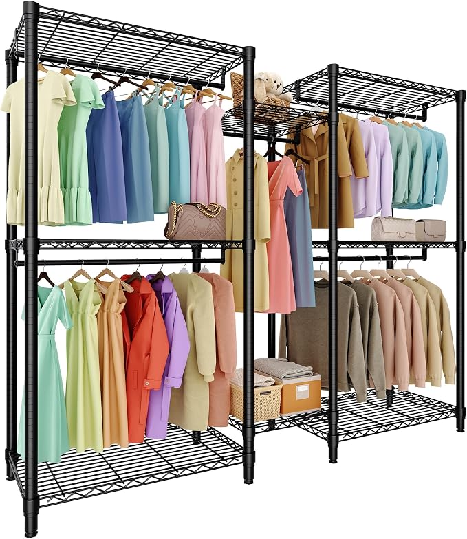Clothes Rack for Hanging Clothes, Freestanding Garment Rack Adjustable Heavy by GarveeHome