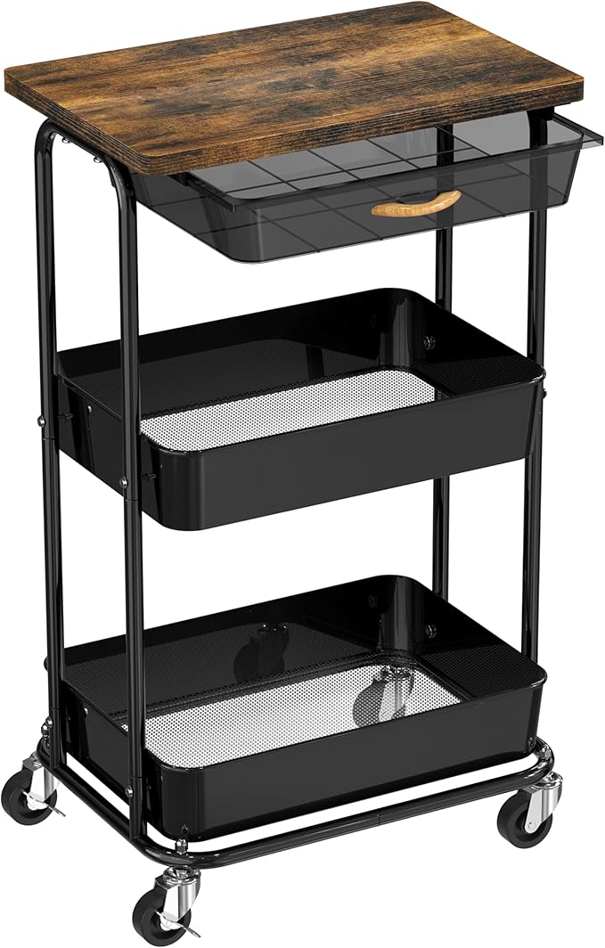 Simple Houseware 3-Tier Rolling Utility Cart by SimpleHouseware