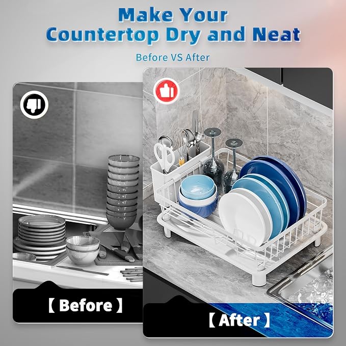 Dish Drying Rack, Space-Saving Dish Rack, Dish Racks - Image 3