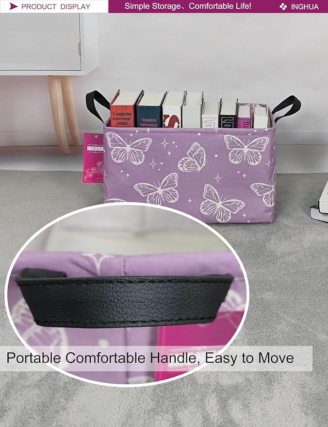 Rectangular Storage Basket Fabric Organizer Bin - Image 5