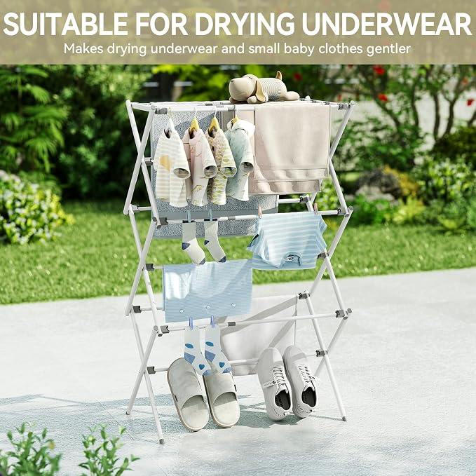 APEXCHASER Clothes Drying Rack, Foldable & Extendable Laundry Rack - Image 6