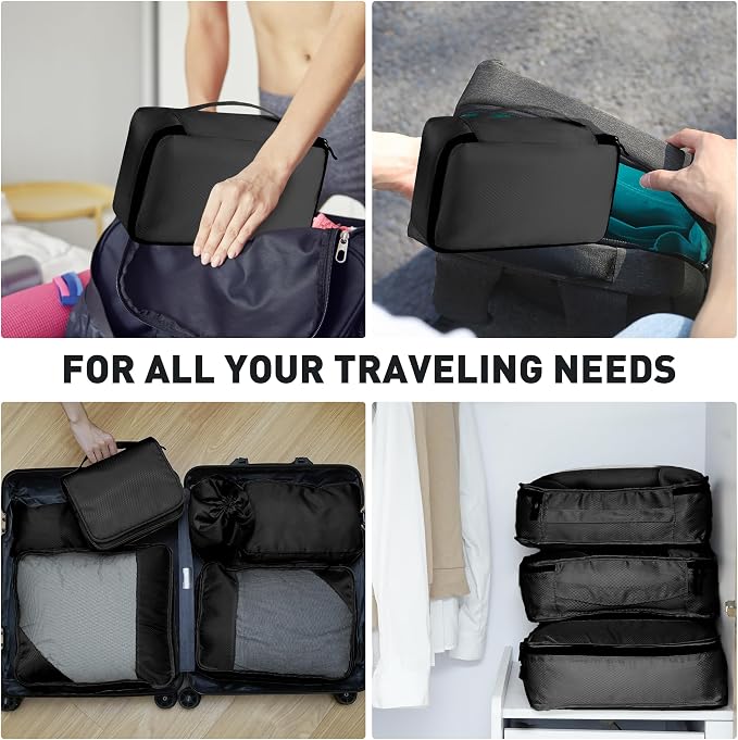 8-Piece Packing Cubes for Travel, Mesh Luggage Organizers - Image 7