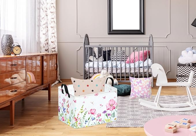 Rectangle Gift Shelf Nursery Storage Basket Laundry Hamper Storage Box and Bins - Image 6