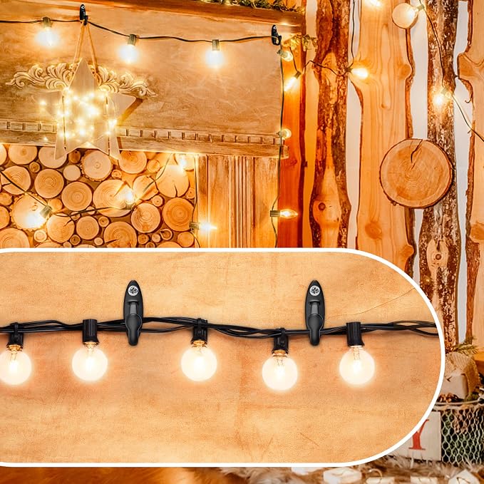 SELEWARE 30PCS Screw-in Hooks for Hanging Outdoor String Lights, Windproof - Image 2