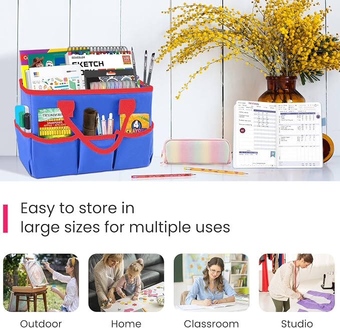 Godery Desktop Tote and Organizer, Teacher Helper Bag - Image 5