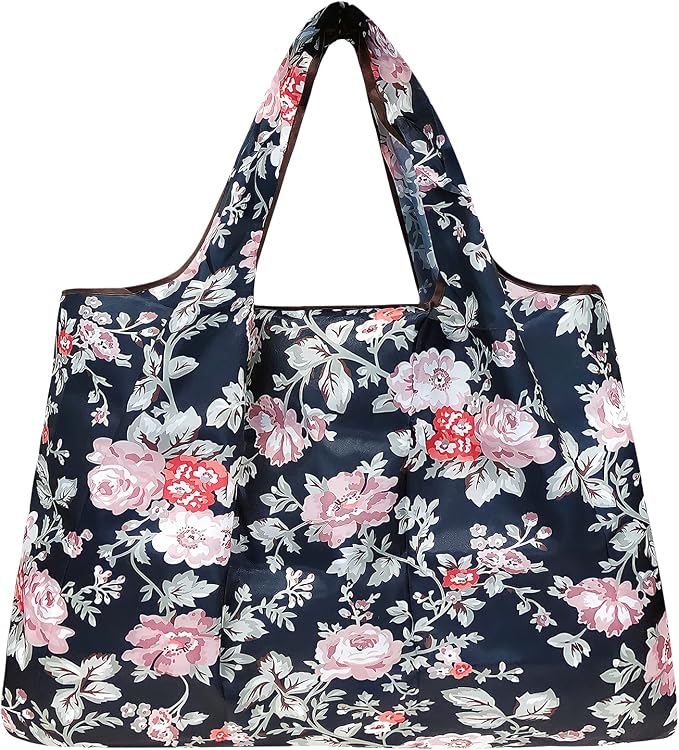 allydrew Large Foldable Tote Nylon Reusable Grocery Bag - Image 3