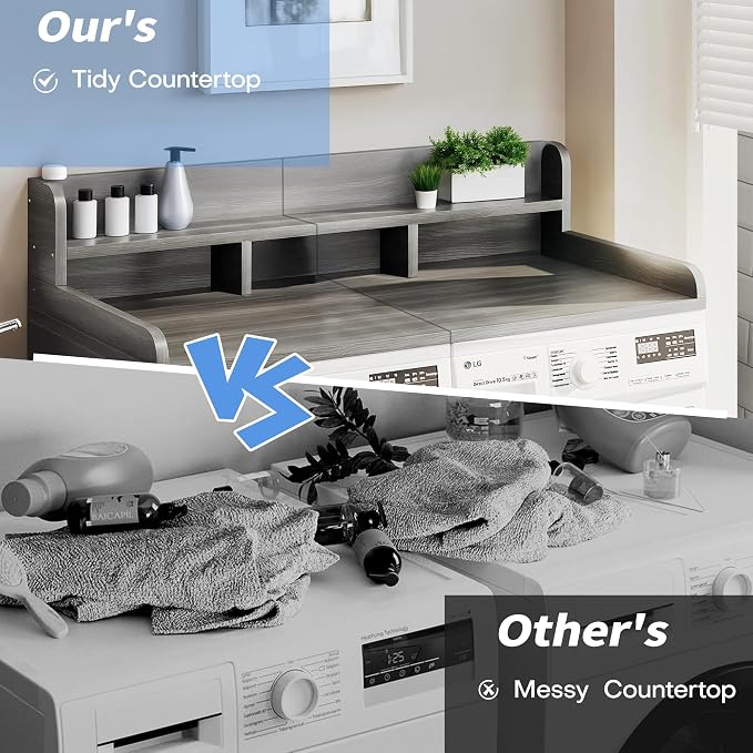 Washer Dryer Countertop with Shelf, Washer and Dryer Covers - Image 2