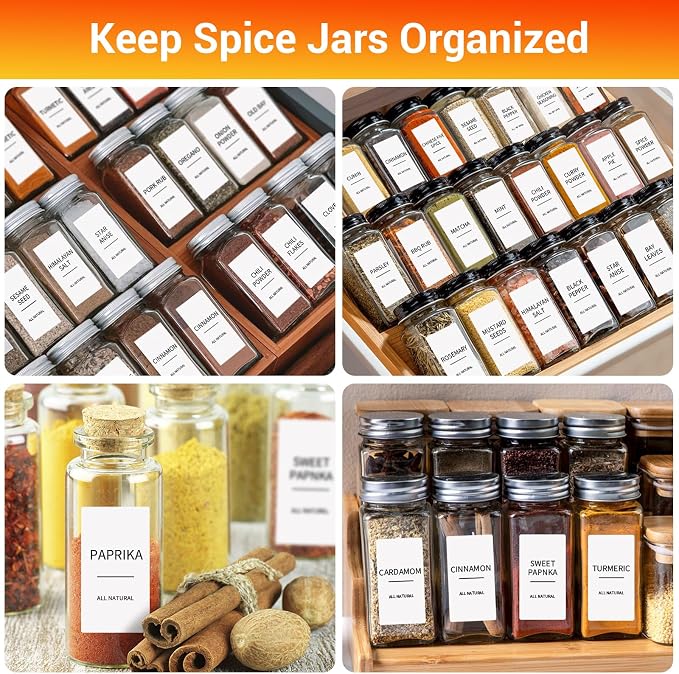 Segarty Spice Label Stickers, Waterproof Removable Condiment Label - Image 7