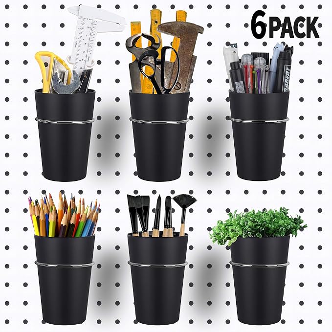 6 Set Ring Style Pegboard Hooks by Kuhome