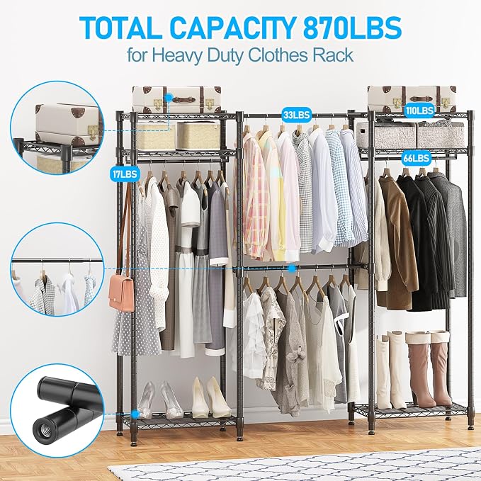 Homdox Heavy Duty Garment Rack - Image 3
