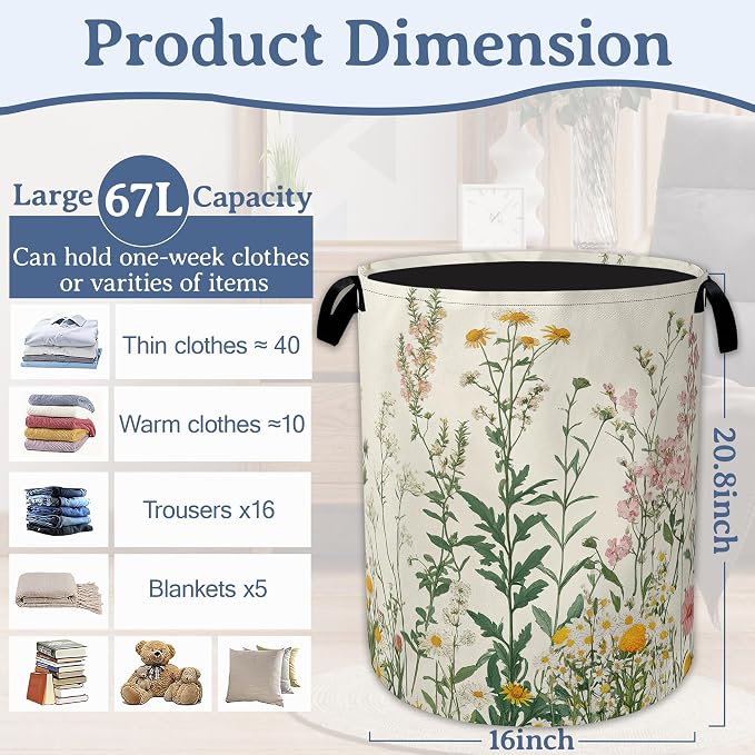 Wildflowers Laundry Hamper - Image 2