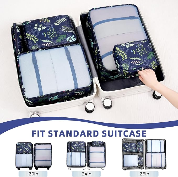 BAGAIL 8 Set Packing Cubes Luggage Packing Organizers - Image 5