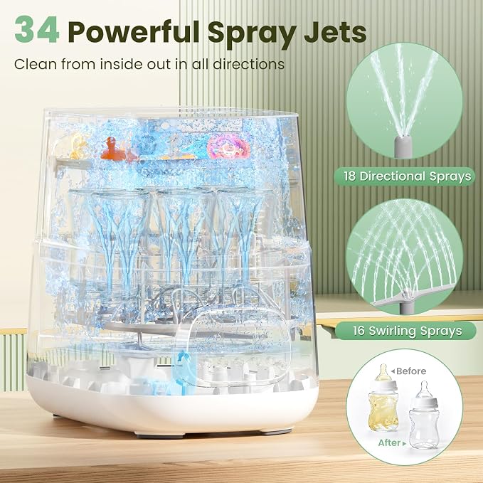 MOLWAY【Upgraded】Bottle Washer Pro, All-in-One Baby Bottle Washer and Sterilizer - Image 3