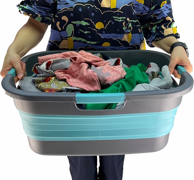 SAMMART 30L Collapsible Plastic Laundry Basket - Image 6