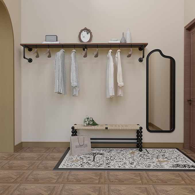 Clothes Rack 70in, Wall Mounted Garment Racks - Image 6