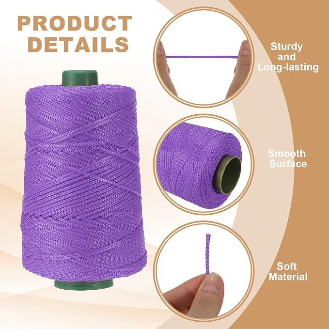 YELARXI Polyester Macrame Cord, 3mm x 219 Yards Polypropylene Macrame Cords - Image 3