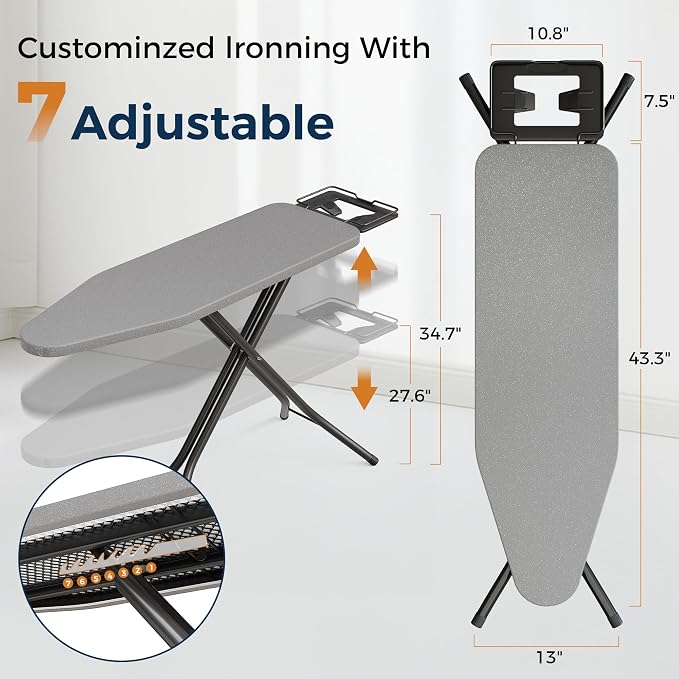 BEWISHOME Foldable Ironing Board, Compact Iron Board - Image 3