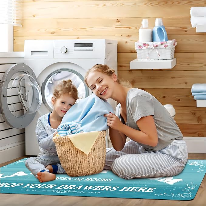 Zoke Laundry Room Rug Runner Stylish Non-Slip Laundry Room Mat 20"x47" - Image 3