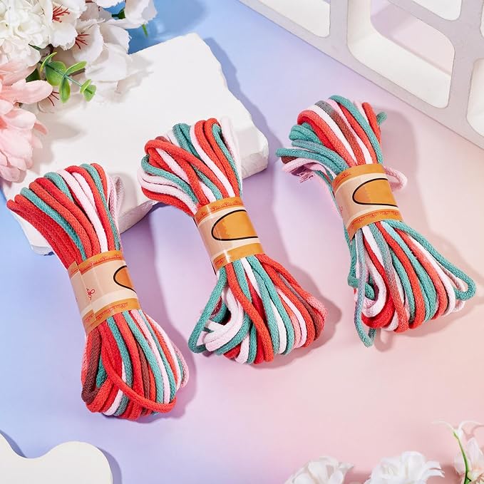 98.46 Feet Christmas Theme 3-3.5mm Macrame Cord Twisted Soft Macrame Rope - Image 4