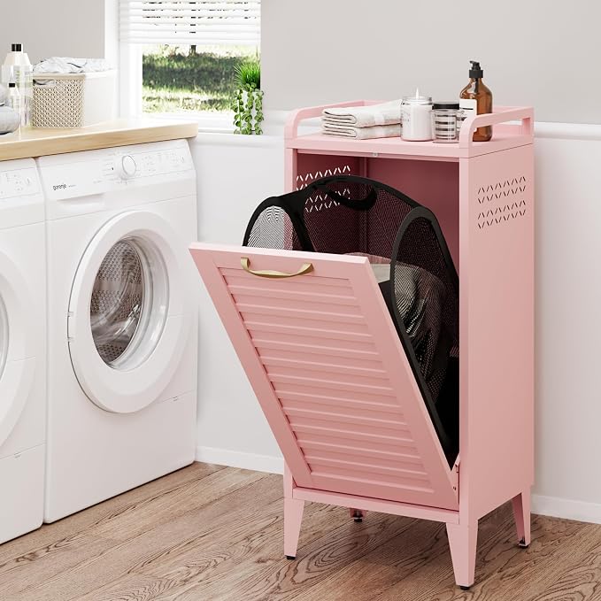 50L Tilt Out Laundry Hamper Cabinet - Image 4