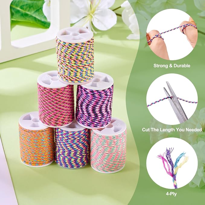 Beadthoven 25.8 Yards 1.5mm Braided Cord Colorful Beading Bracelet Strings - Image 4